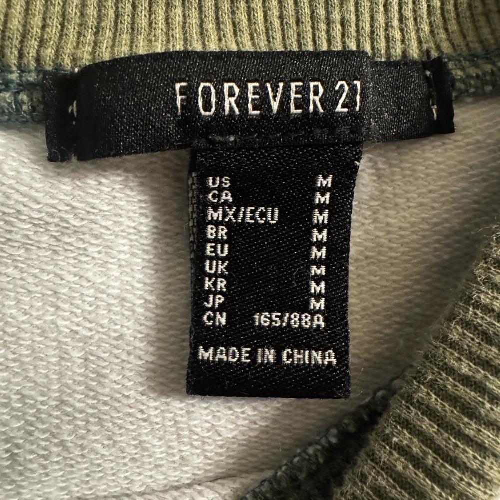 Forever 21 Beverly Hills Yacht Club Graphic Crewneck | White/Green | Size M - Picture 3 of 3